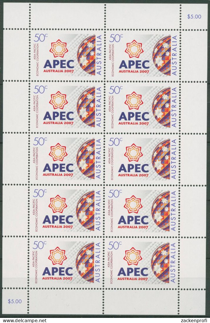 Australien 2007 Konferenz Des Forums APEC 2872 K Postfrisch (C40401) - Blocks & Sheetlets