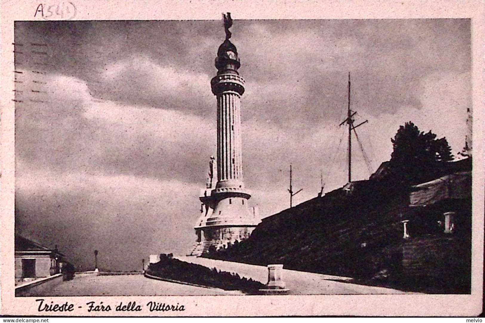 1941-FRATELLANZA C.10 (452) Isolato Su Cartolina Trieste Faro Della Vittoria (25 - Trieste (Triest)