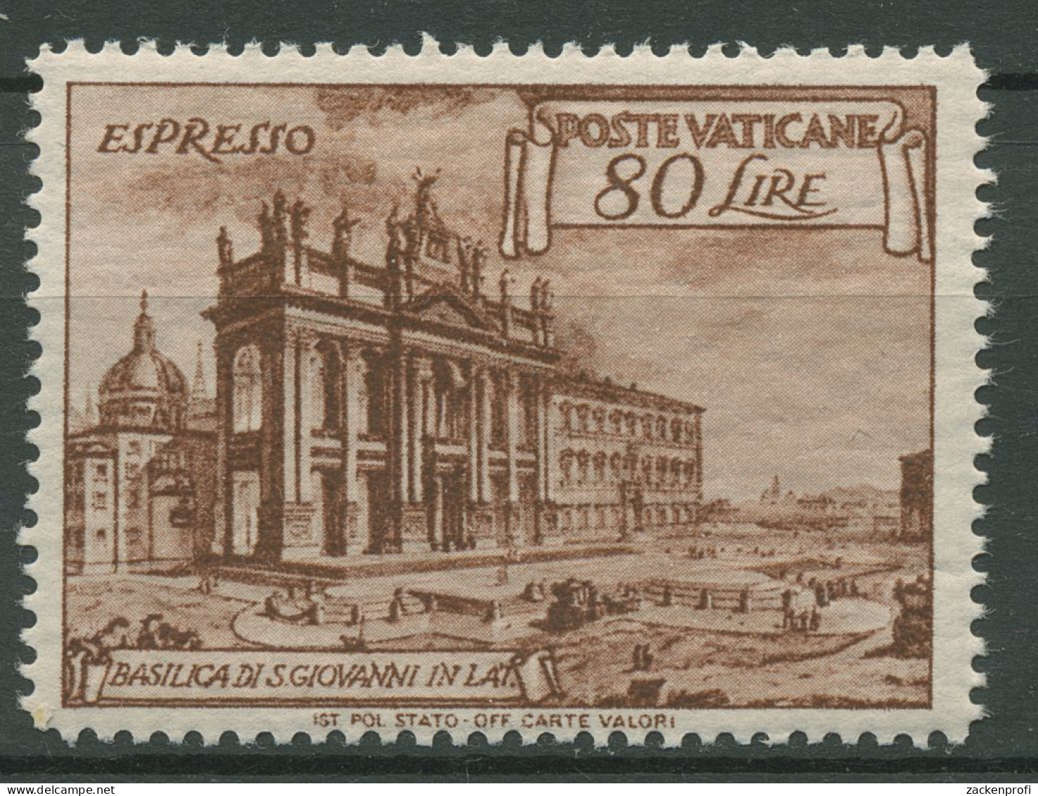 Vatikan 1949 Freimarke Basilika Di S. Giovanni 160 C Postfrisch - Unused Stamps