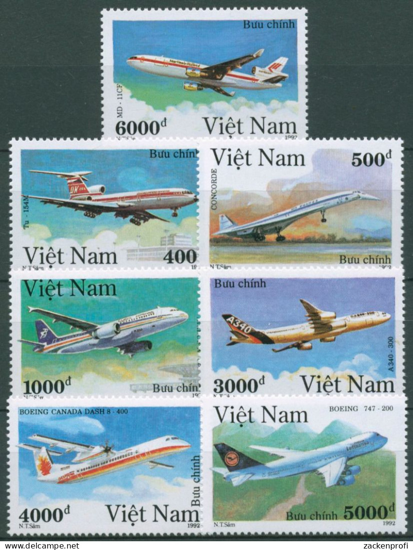 Vietnam 1992 Luftfahrt Flugzeuge 2406/12 Postfrisch - Vietnam