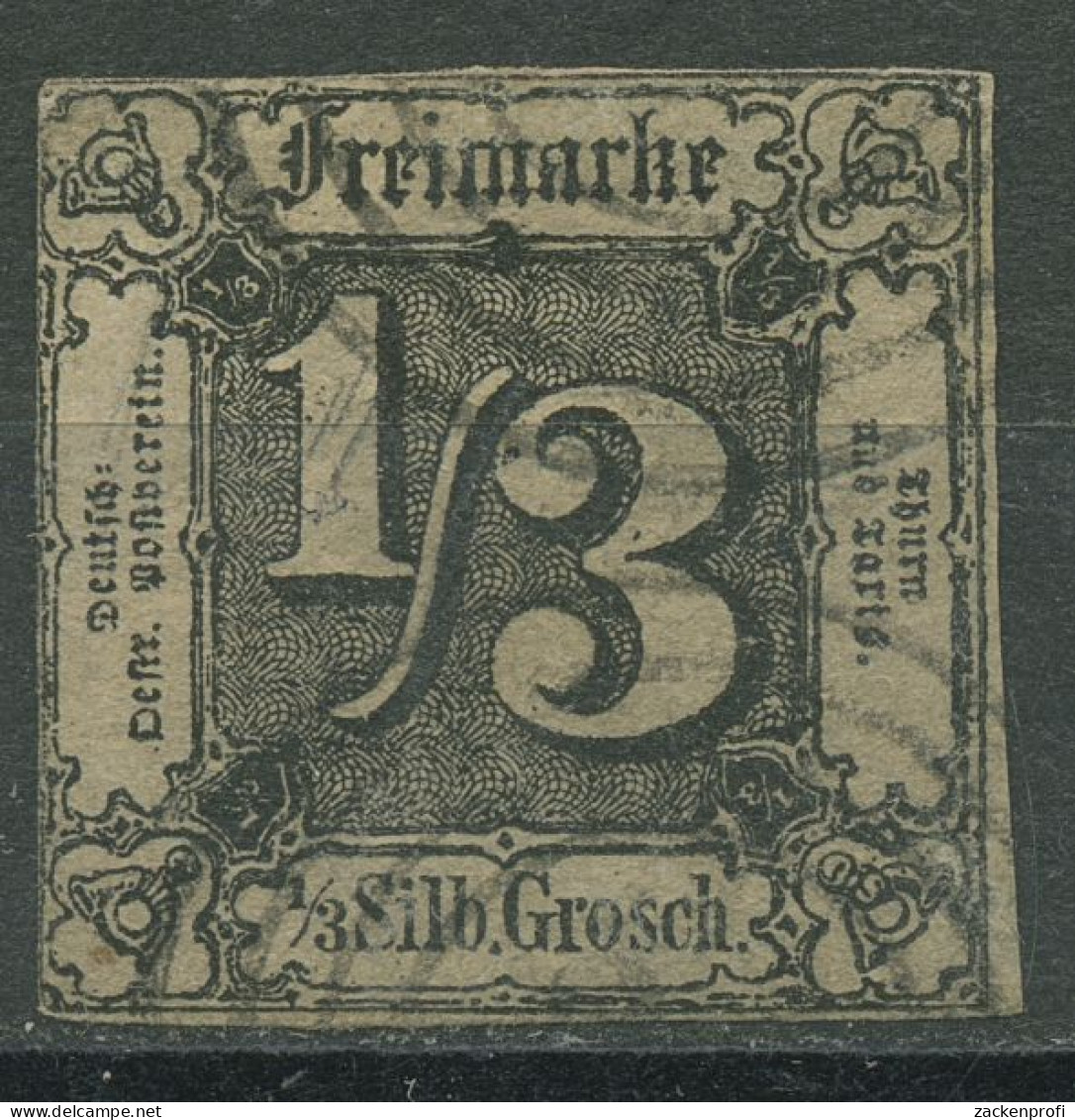 Thurn Und Taxis 1854 1/3 Silbergroschen 2 Gestempelt, Kleiner Fehler - Used