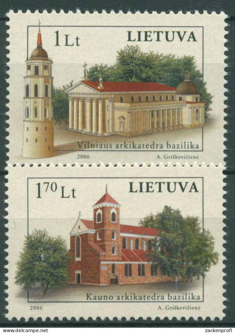 Litauen 2006 Bauwerke Kirchen 913/14 Postfrisch - Lithuania