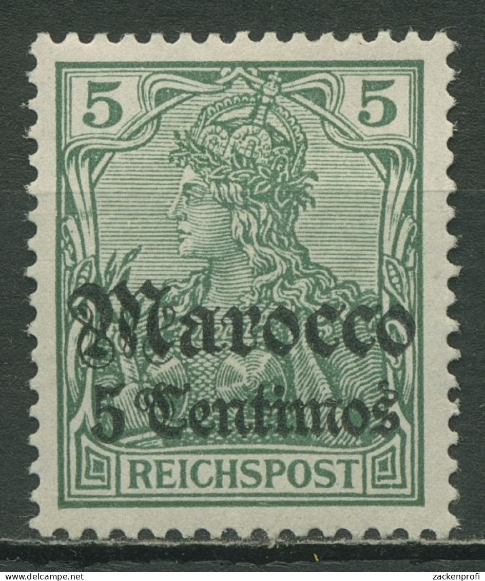 Deutsche Post In Marokko 1905 Germania Mit Aufdruck 20 Mit Falz - Marokko (kantoren)
