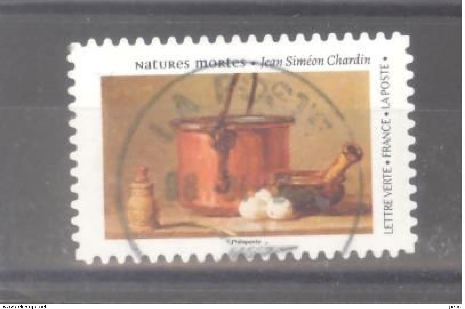 France Autoadhésif Oblitéré N°2343 (Natures Mortes : Chardin) (cachet Rond) - Usados