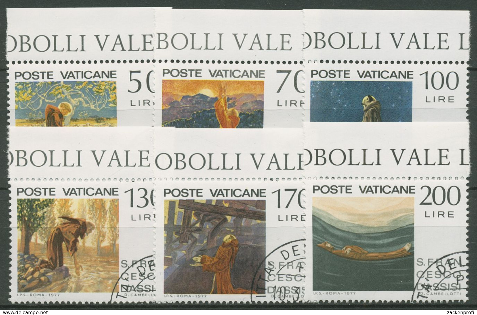 Vatikan 1977 Heiliger Franz Von Assisi Gemälde 695/00 Gestempelt - Used Stamps