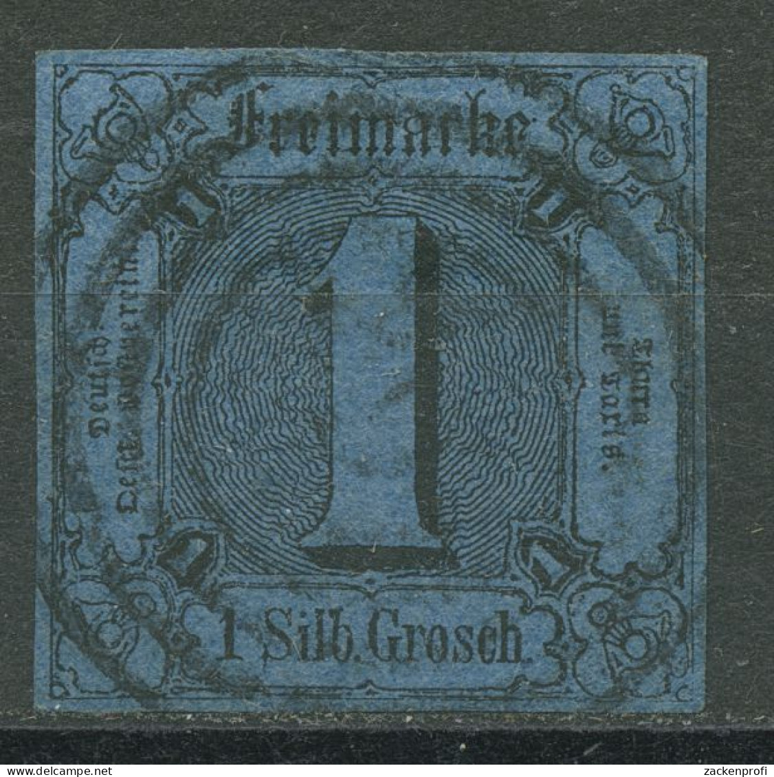 Thurn Und Taxis 1852/58 1 Silbergroschen 4 Gestempelt, Vollrandig, Minmal Dünn - Andere & Zonder Classificatie
