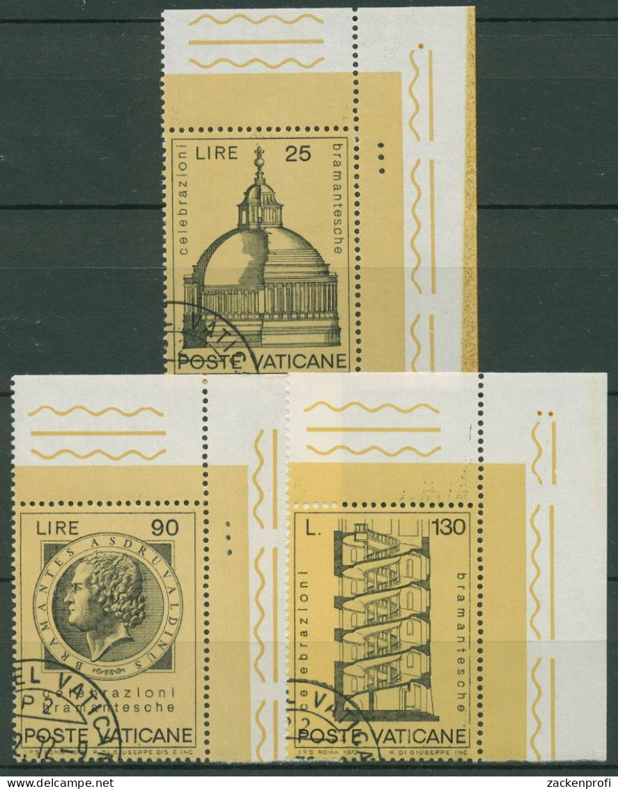 Vatikan 1972 Baumeister Donato Bramate Peterskirche 596/98 Ecke Gestempelt - Used Stamps