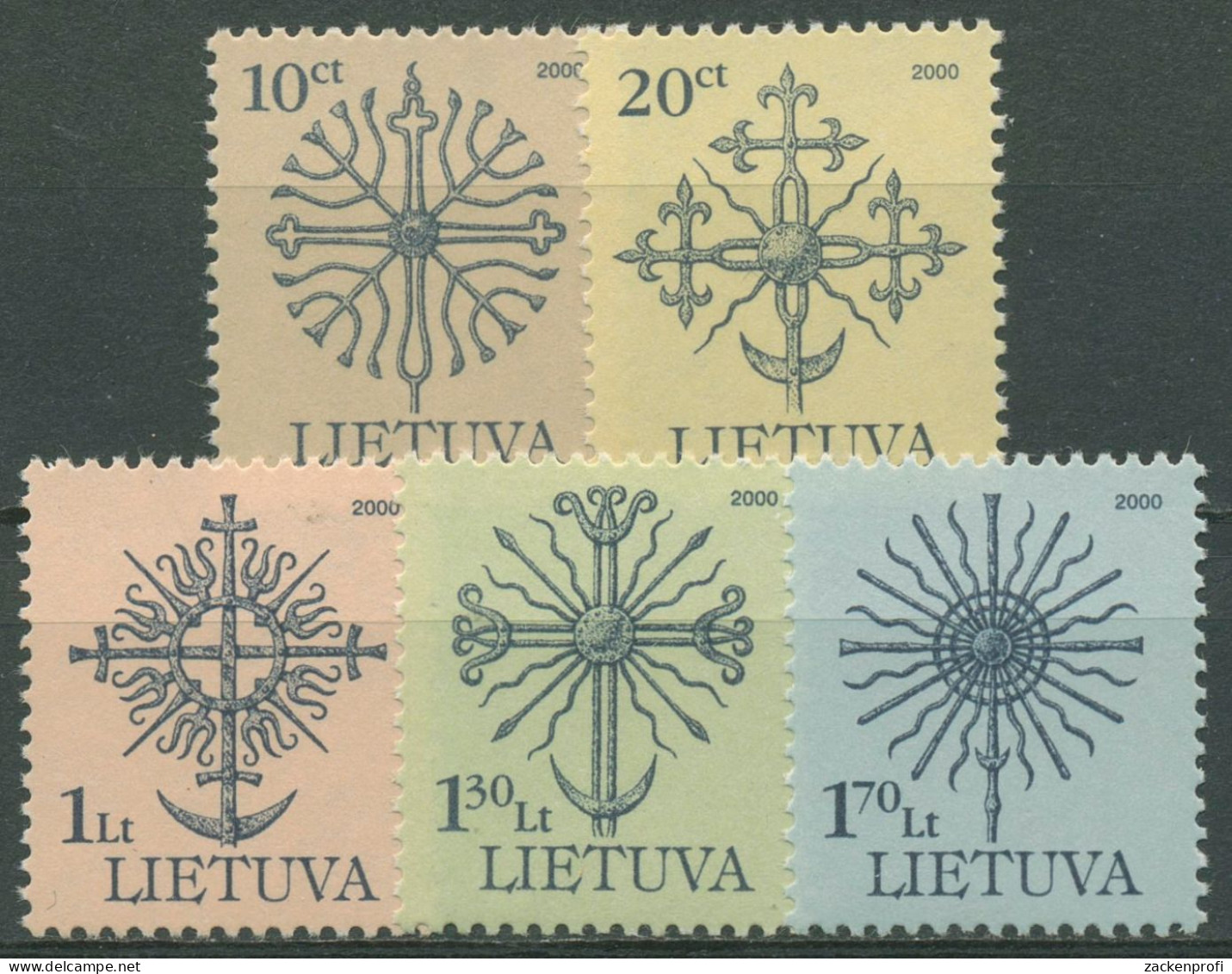 Litauen 2000 Geschmiedete Denkmalspitzen 717/21 A Postfrisch - Lithuania