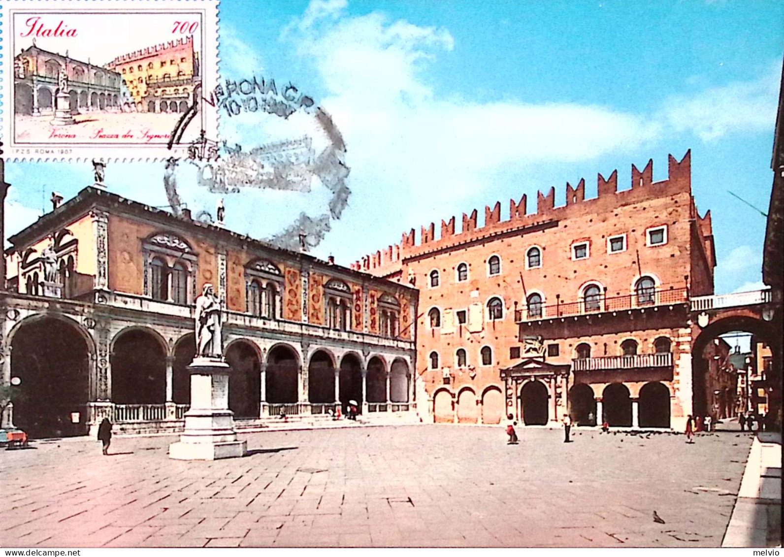 1987-VERONA PIAZZA Dei SIGNORI (10.10) Annullo Speciale Su Maximum - Verona