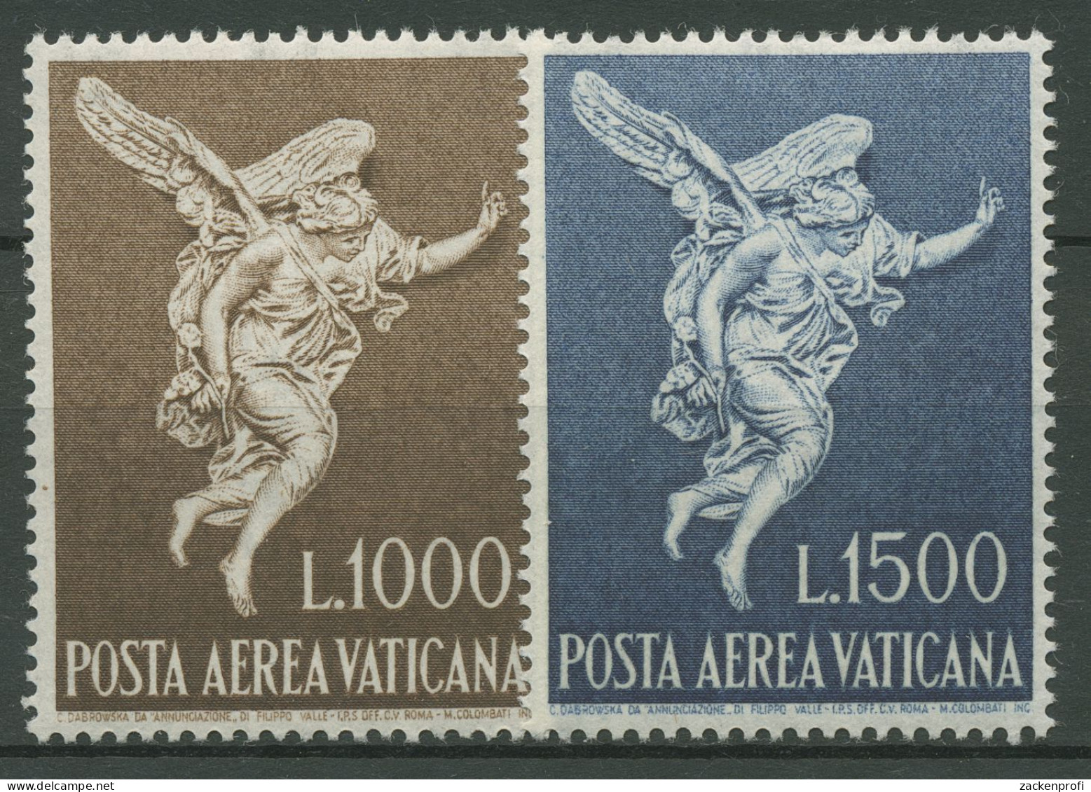 Vatikan 1962 Flugpostmarken Erzengel Gabriel 391/92 Postfrisch - Ungebraucht
