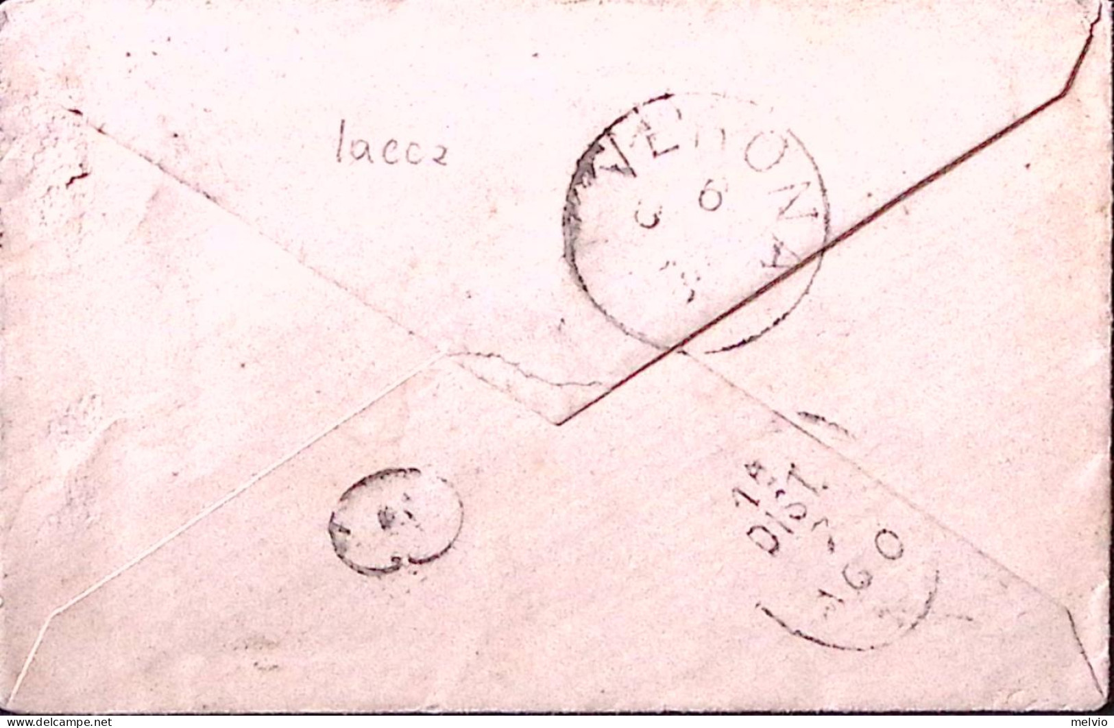 1881-SERVIZI SOPR. C.2/10,00 (36) Isolato Su Busta Venezia (6.8) - Storia Postale