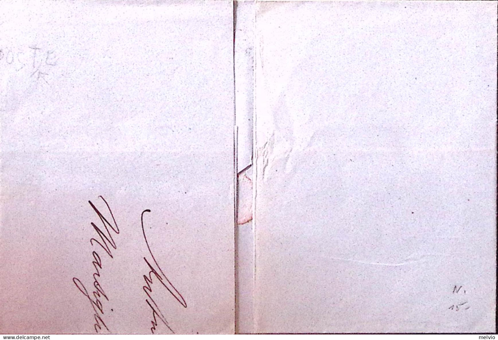 1871-Francia C.50 (69) Su Soprascritta Marsiglia (7.5) Per Napoli - 1863-1870 Napoleon III With Laurels