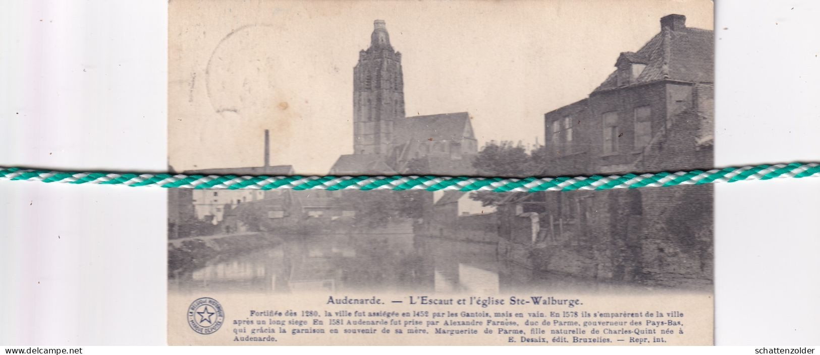 Oudenaarde, Audenaerde, L'Escaut Et L'Eglise Ste Walburge - Oudenaarde