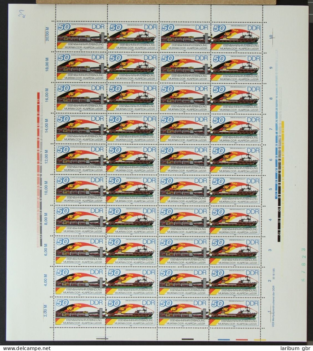 DDR ZD Bogen 3052-3053 Postfrisch Mit DV WPD Und PLF 3052, Beschriftet #NE135 - Se-Tenant