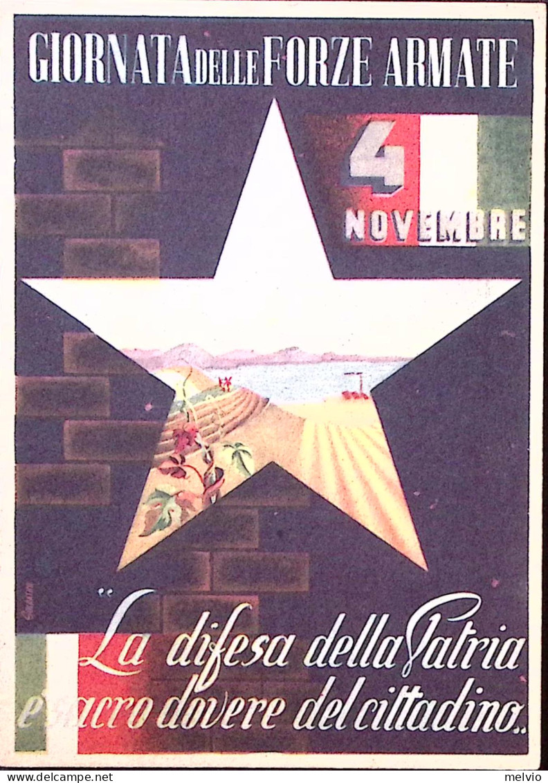 1949-FRANCHIGIA Giornata Forze Armata Lineare Ed Ovale Su Cartolina Torino (4.11 - Poststempel