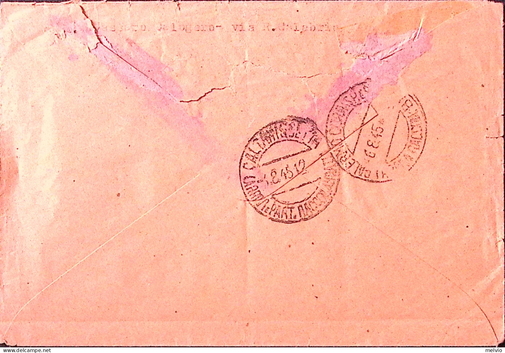 1945-Imperiale Sopr. Coppia Lire 2,50/1,75 + Imperiale Senza Fasci Coppia Lire 1 - Marcophilia
