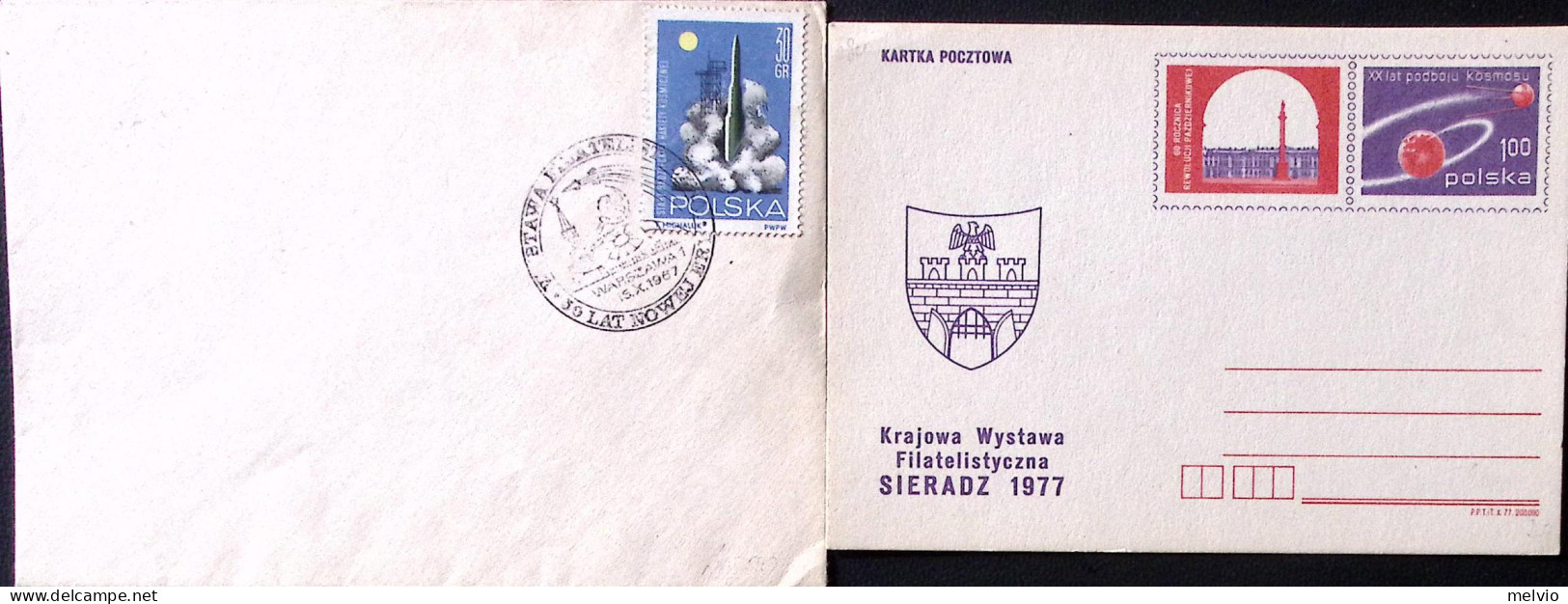 1977-POLONIA ASTRONAUTICA 3 Buste O IP Con Annulli O Fr.lli Tematica Astronautic - Other & Unclassified