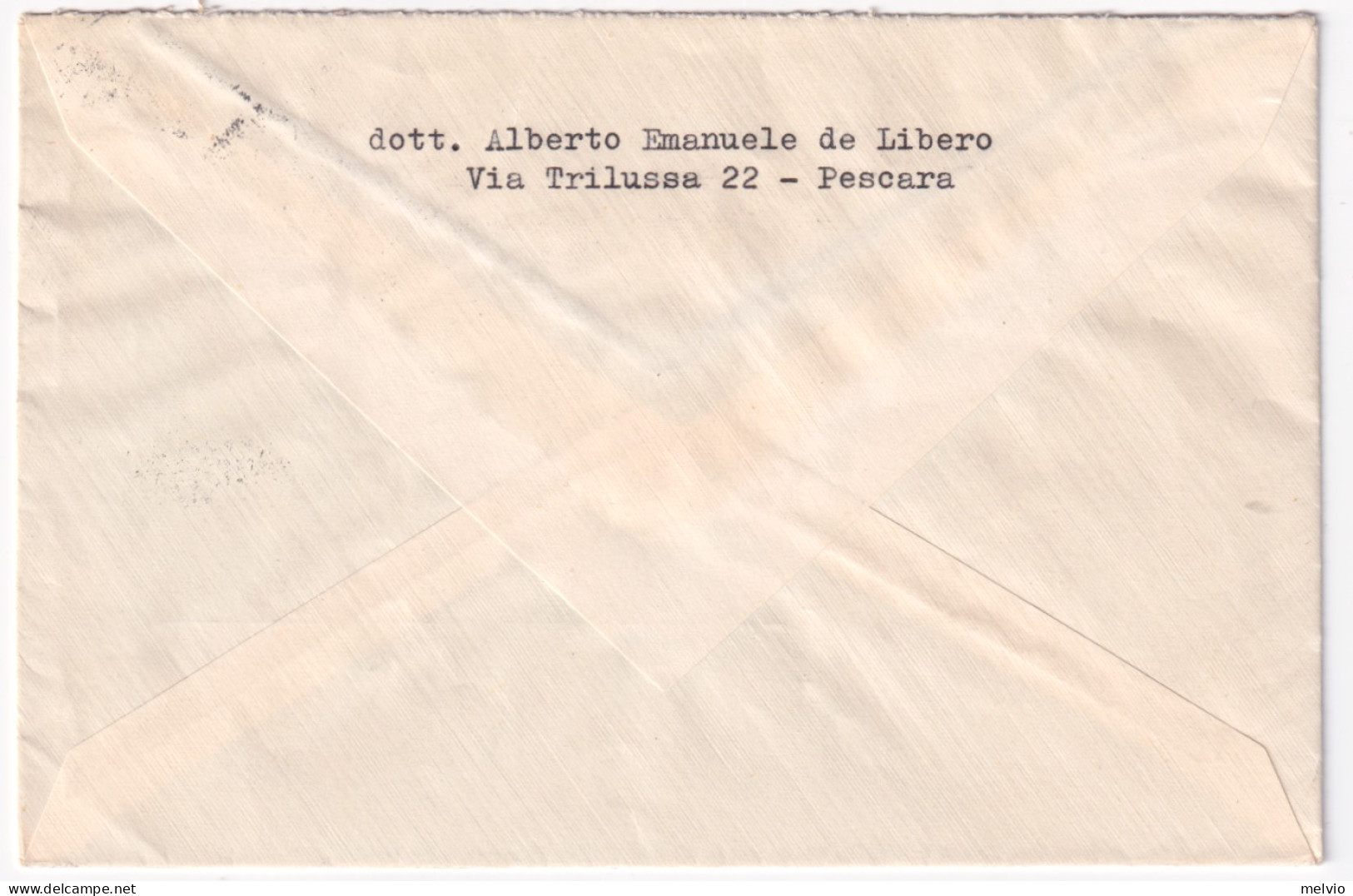 1955-ISTRUZIONE PROFESSIONALE Lire 25 Isolato Su Busta - 1946-60: Poststempel