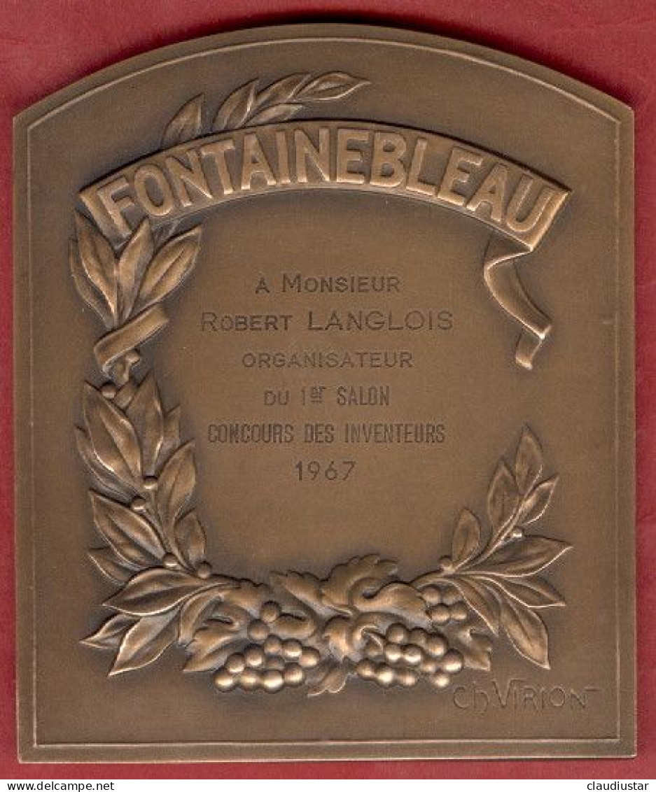 ** MEDAILLE  FONTAINEBLEAU  1967  -  CONCOURS  Des  INVENTEURS ** - Other & Unclassified