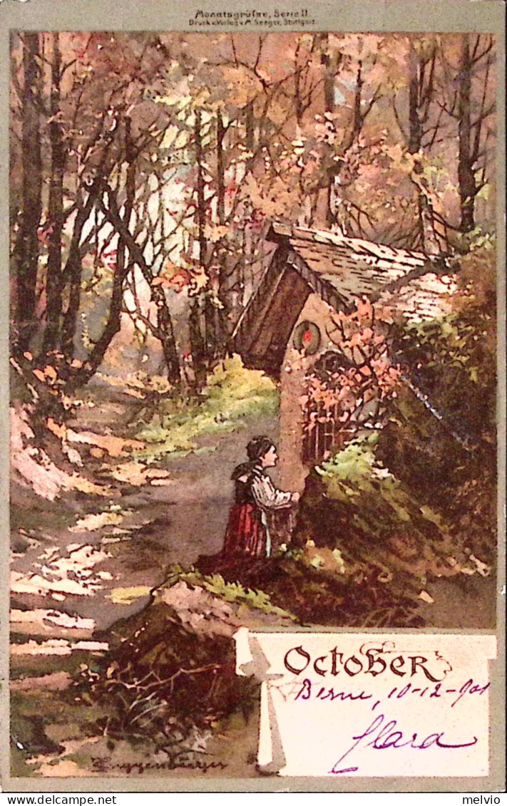 1901-Svizzera October, Serie II, Viaggiata Berna (10.12) Per L'Italia - Marcofilie