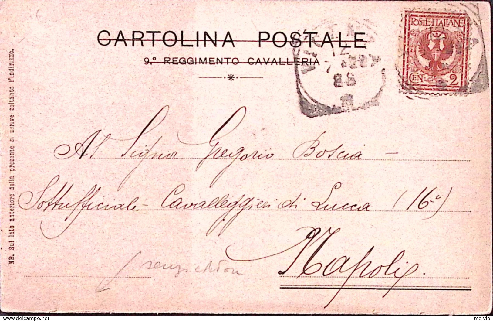 1902-LANCIERI Di FIRENZE (9), Viaggiata Vicenza (12.7) - Heimat