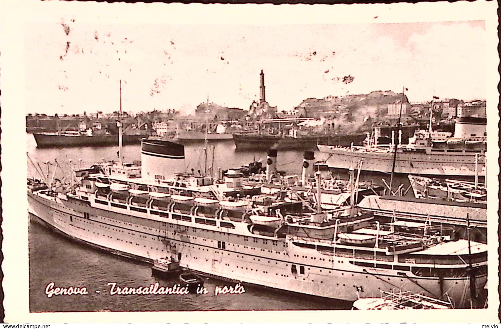 1960-GENOVA Transatlantici In Porto Viaggiata - Genova (Genoa)