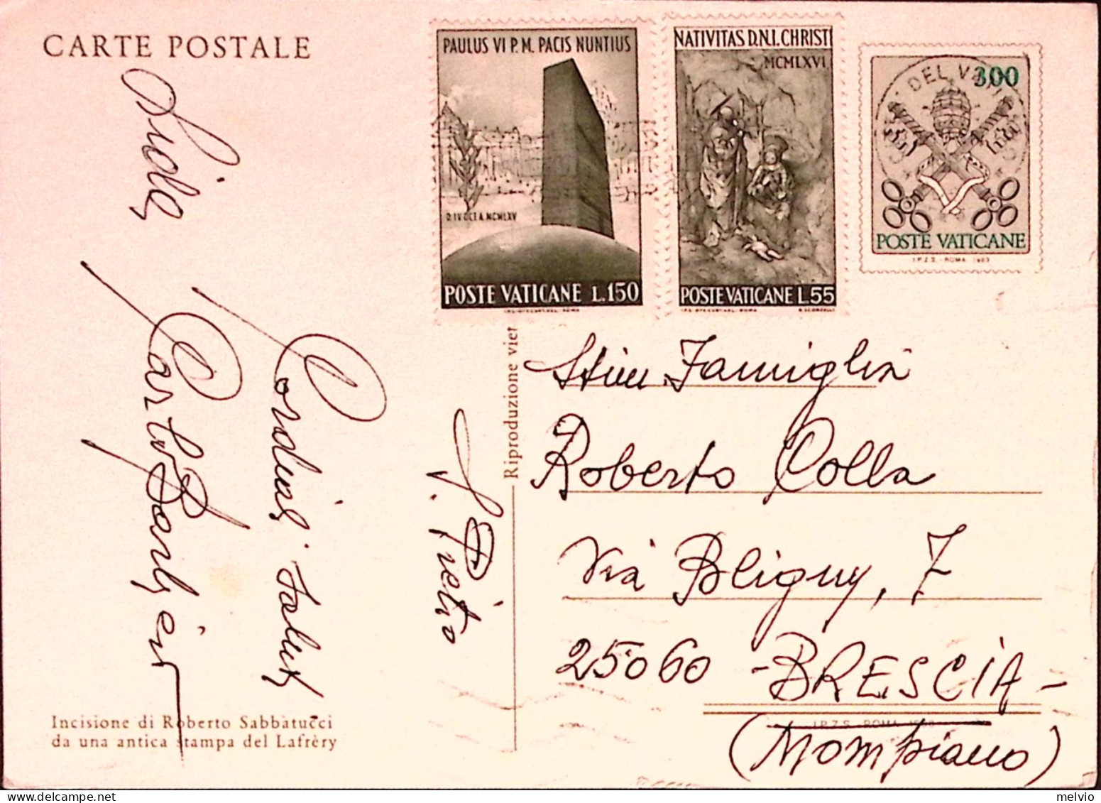 1983-VATICANO Cartolina Postale Lire 300 Antiche Carte P.zza San Pietro Di A. Te - Andere & Zonder Classificatie