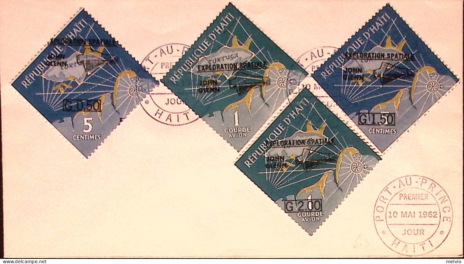 1962-Haiti Missione Spaziale Col. Glenn Serie Completa Fdc - Haití