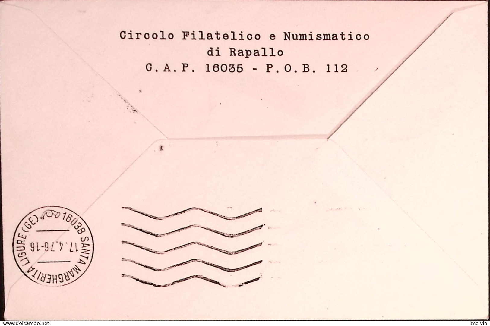 1976-RAPALLO IV Mostra Filatelica Storia Postale (17.4) Su Stampe Affrancata Por - 1971-80: Marcophilie