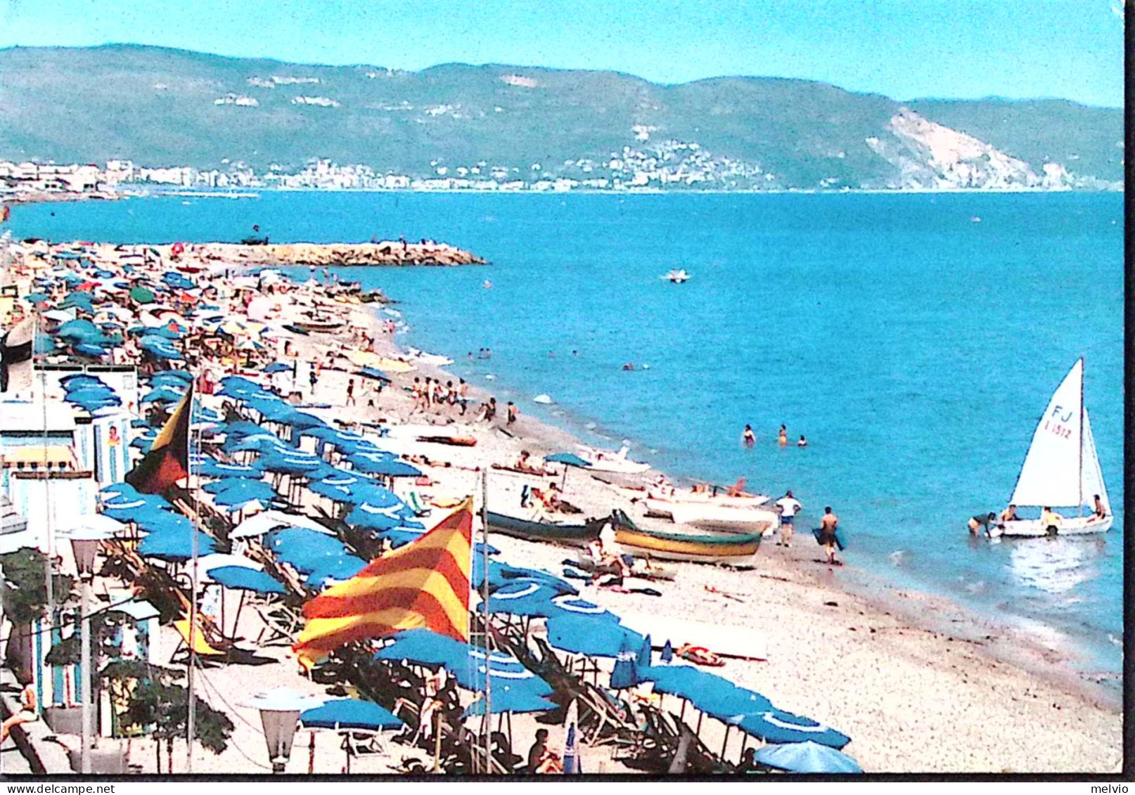 1974-BORGHETTO S. SPIRITO La Spiaggia Viaggiata Affrancata Petrarca Lire 40 - 1971-80: Marcophilia