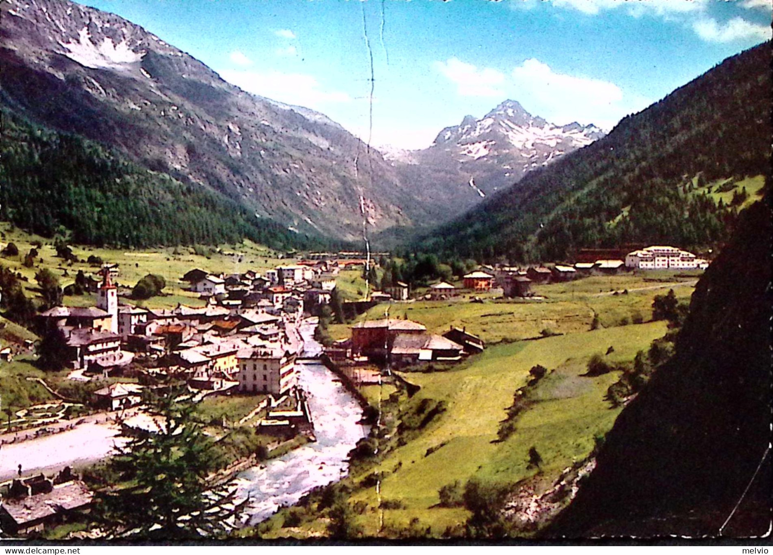 1972-LA THUILE Panorama Viaggiata Affrancata Mazzini Lire 25 - 1971-80: Marcophilia