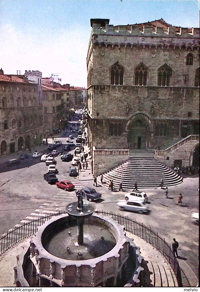 1971-PERUGIA Fonte Maggiore Viaggiata Affrancata XXV Nazioni Unite Lire 25 - 1971-80: Marcophilia