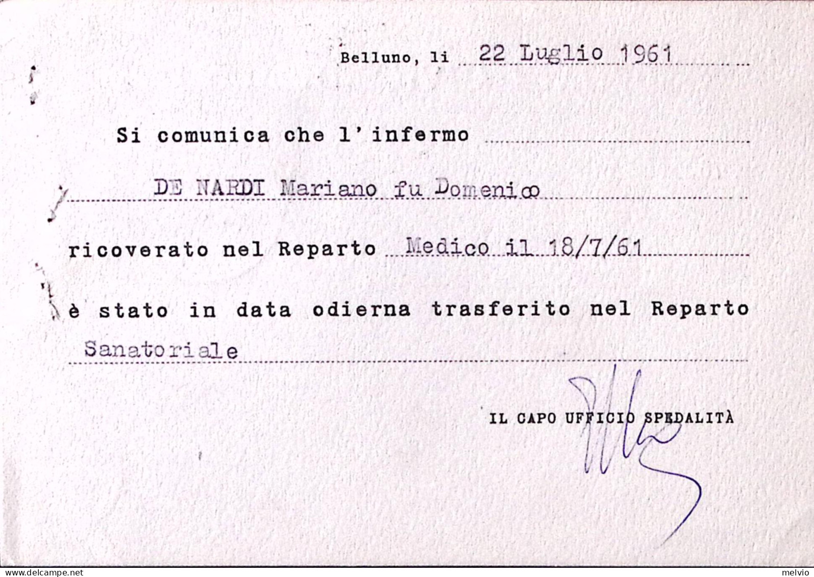 1961-OLIMPICA Lire 25 Isolato Su Cartolina Belluno (25.7) - 1961-70: Marcophilie
