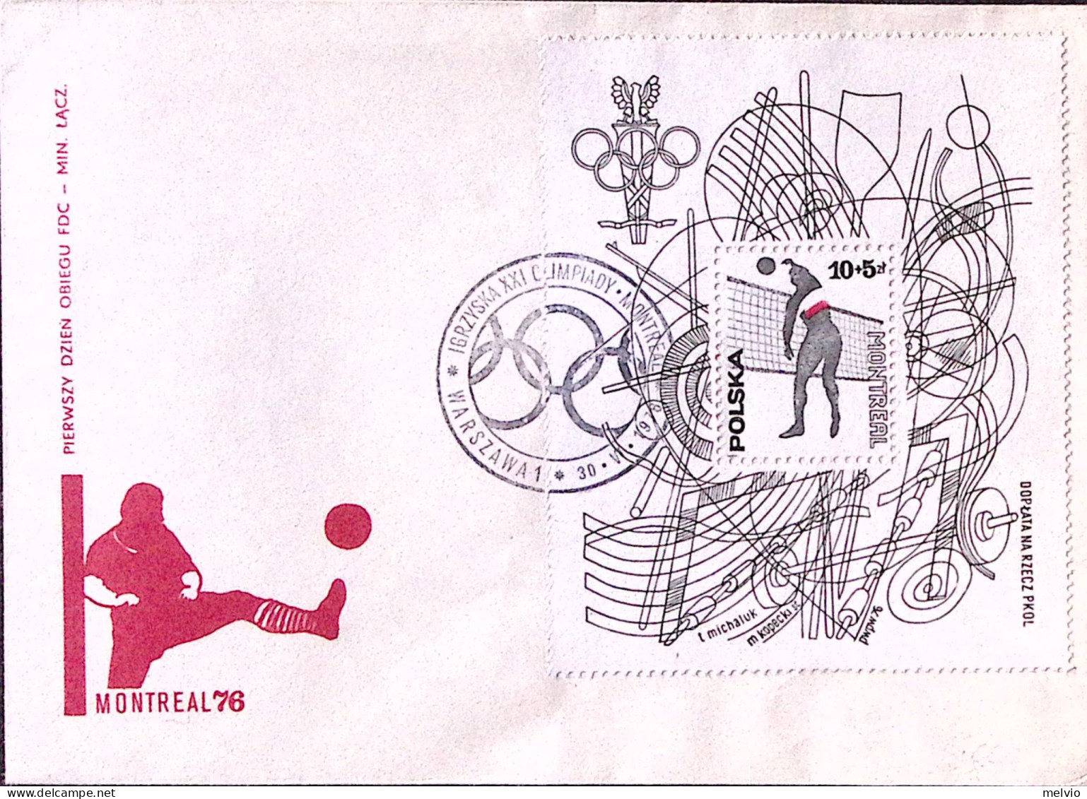 1976-POLONIA Giochi Olimpici Montreal (FG 71) Su Fdc - FDC