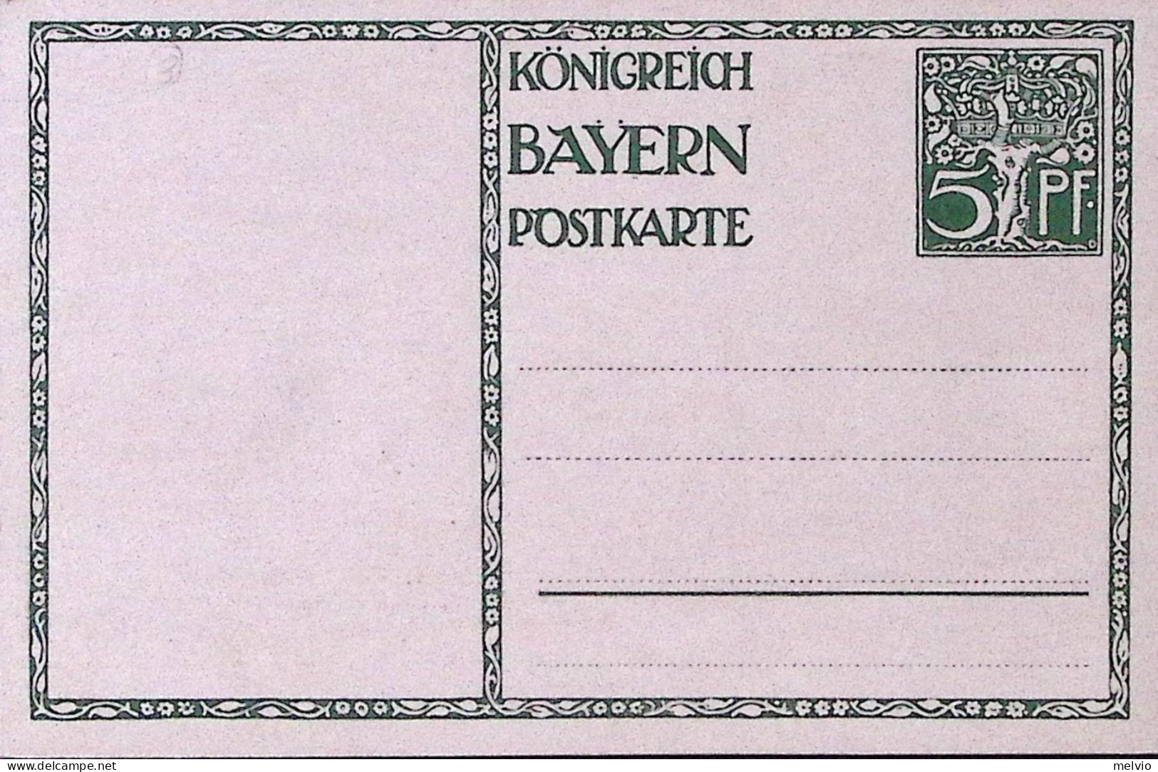 1911-Baviera Cartolina Postale P.5 "1911" Nuova - Altri & Non Classificati