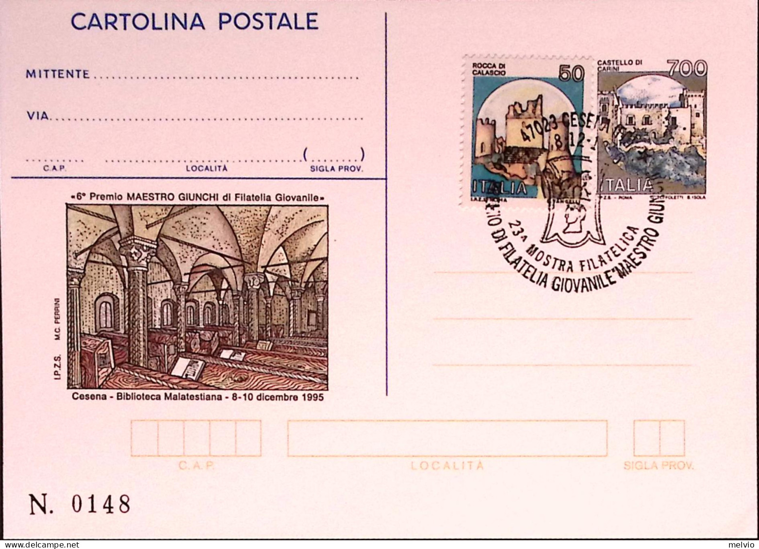 1995-CESENA Cartolina Postale IPZS Lire 700 Ann Spec - 1991-00: Marcophilia