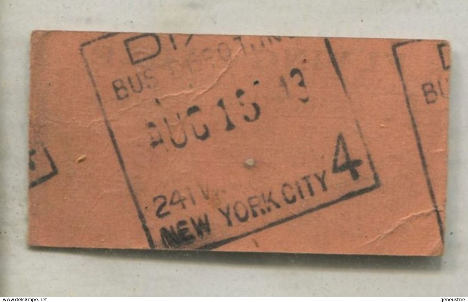 Ancien Ticket De Bus "Flying Eagle Whiteway Lines - New York To Ridgefield" Etats-Unis - United States - Wereld