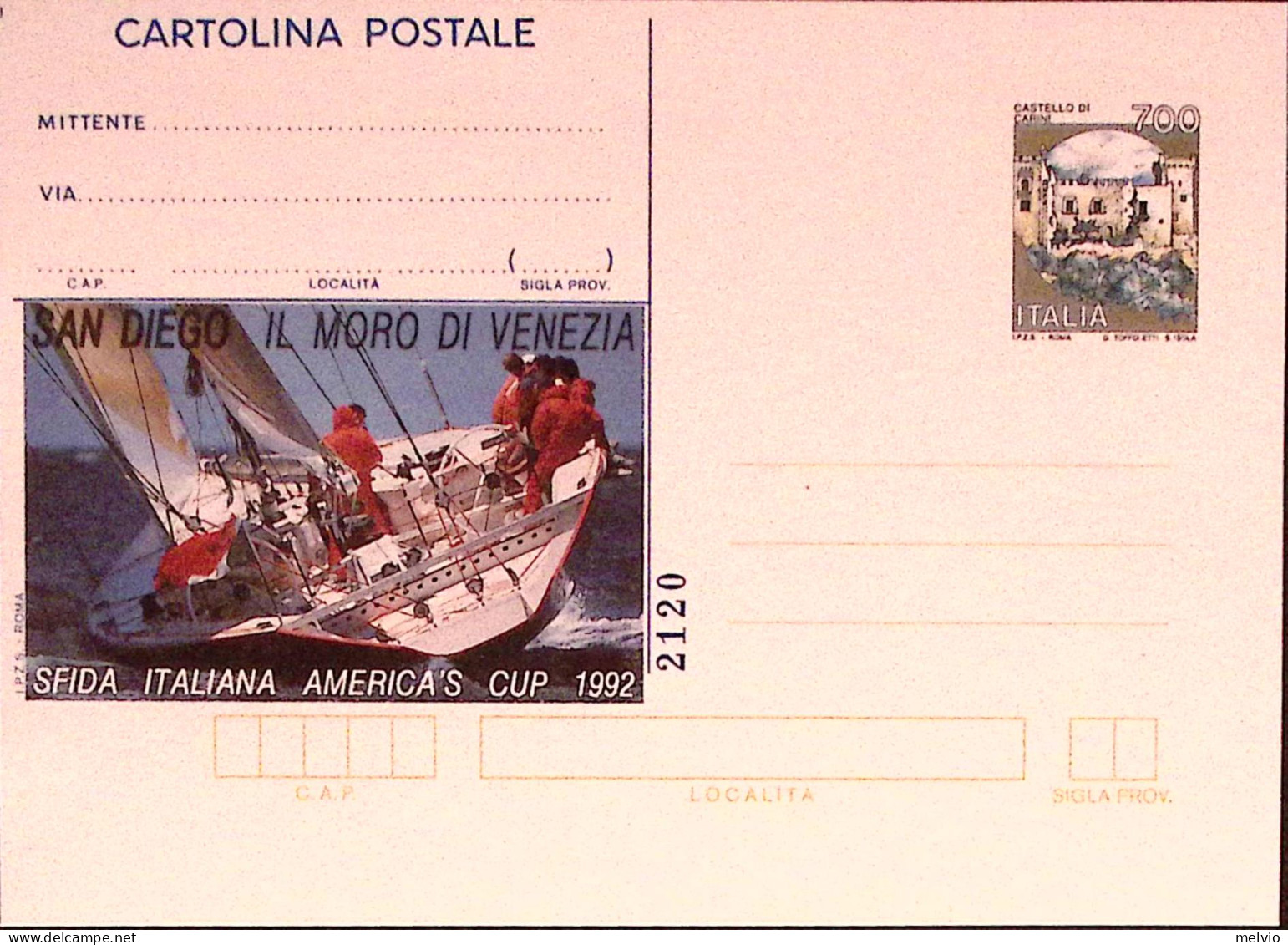 1992-IL MORO DI Venezia Cartolina Postale IPZS Lire 700 Nuovo - Ganzsachen