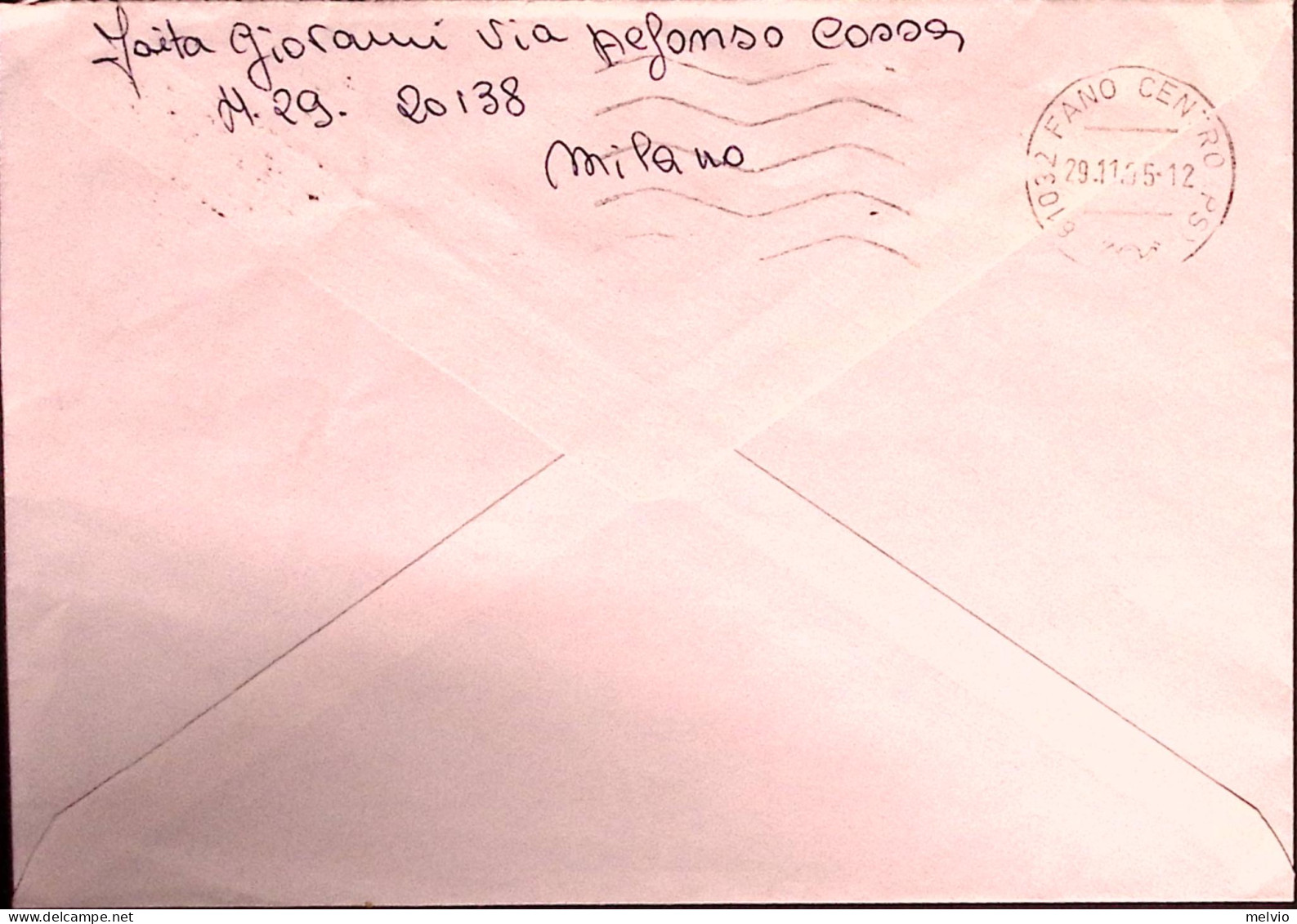 1995-PATRIMONIO CULTURALE Lire 750 Reggia Caserta Isolato Su Busta - 1991-00: Storia Postale
