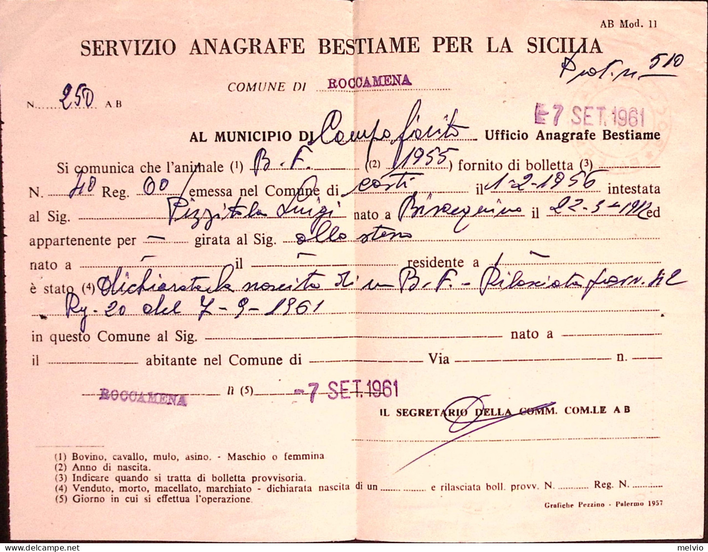 1961-UNITA' ITALIA Lire 15 Isolato Su Piego Fra Sindaci - 1961-70: Marcophilia