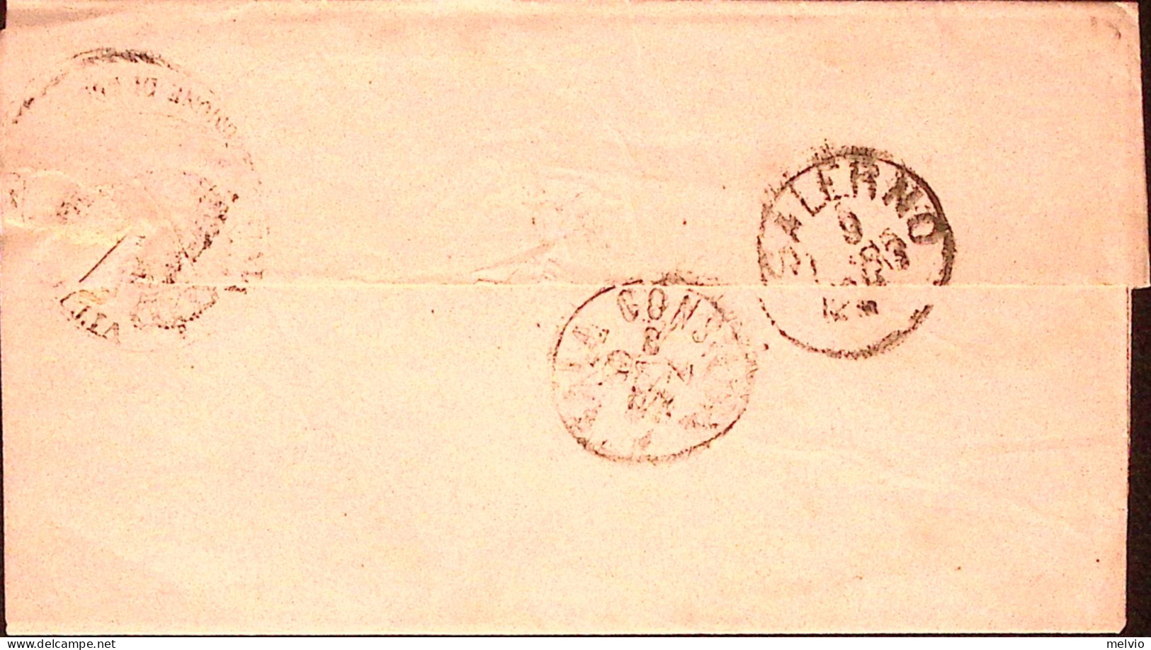 1883-BUONABITACOLO C1+SBARRE (8.1) Su Sopracoperta Affrancata Effigie C.10 - Storia Postale