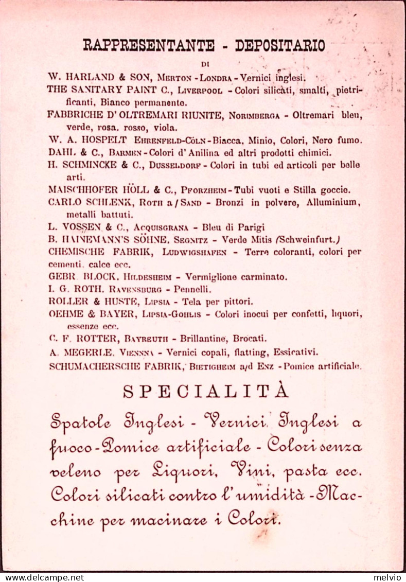 1895-GUGLIELMO HAGEN-MILANO Avviso Di Passaggio Milano (15.9) Affr. Cifra C.2 - Storia Postale