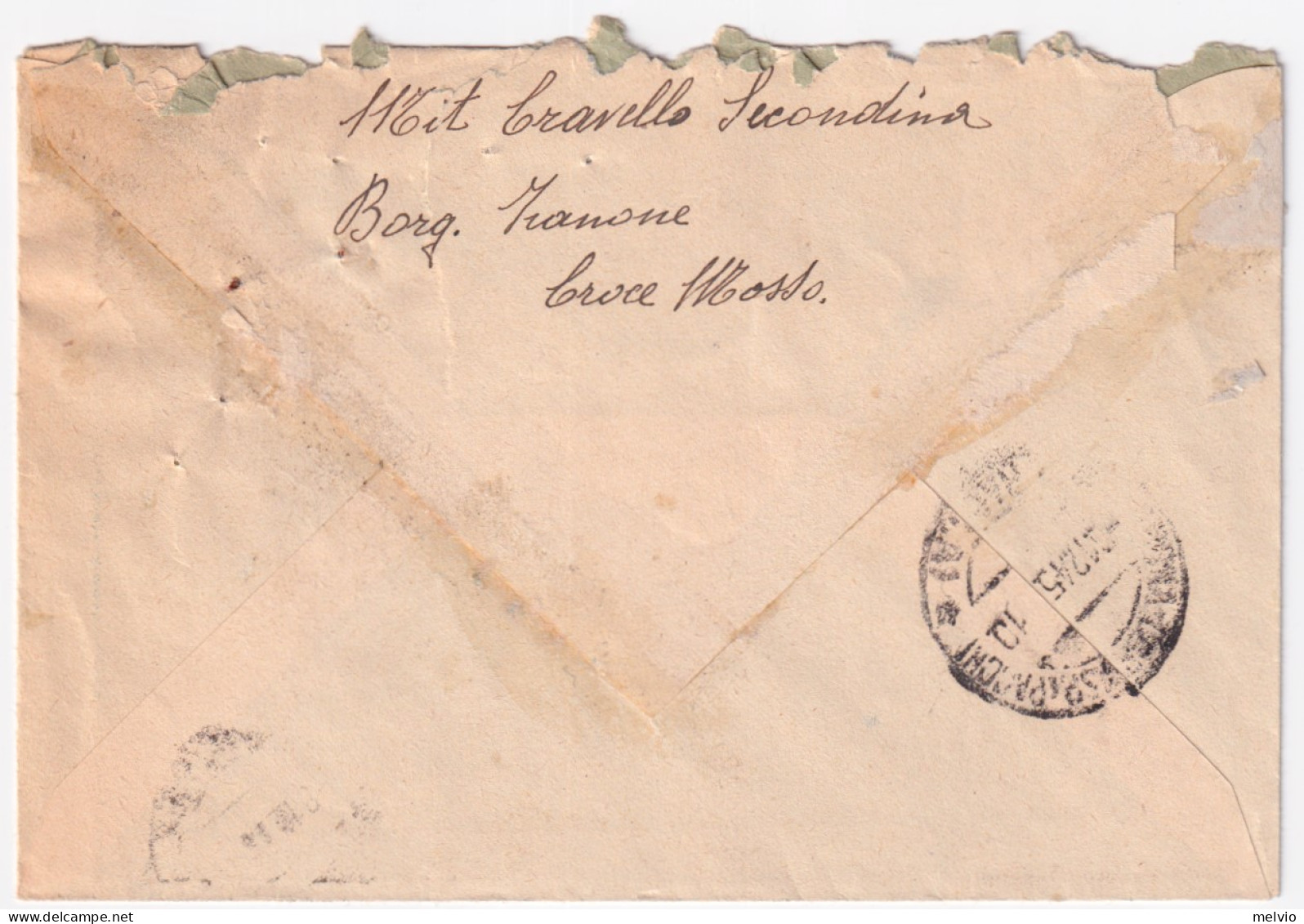 1945-Imperiale Senza Fasci Lire 2 E 5 (534+541) Su Raccomandata Croce Mosso (7.1 - Storia Postale