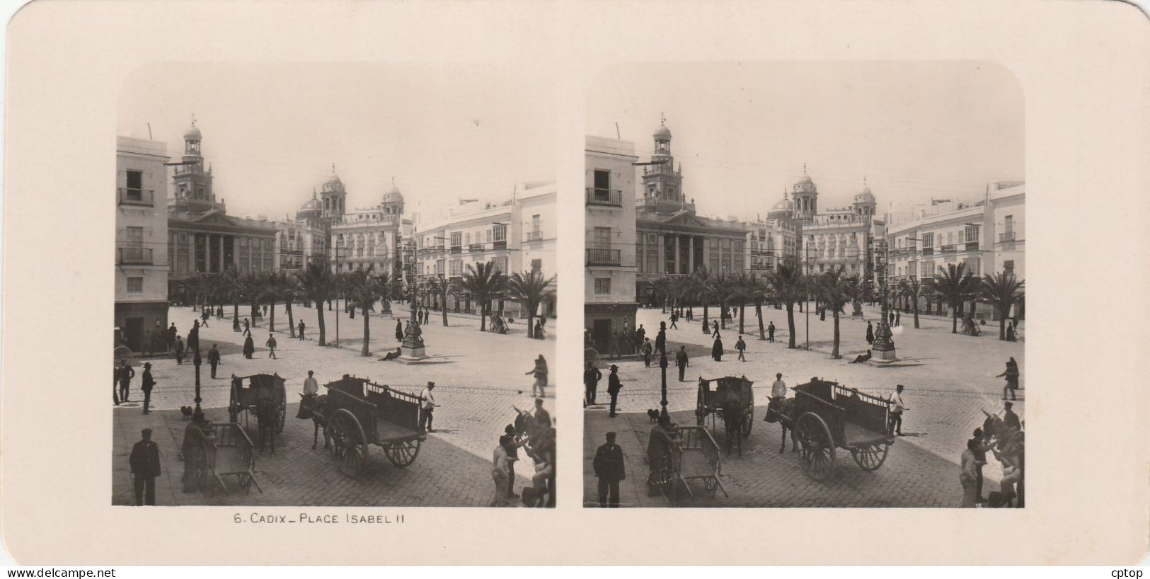 Cadiz , Place Isabel  Photo 1905 Dim 18 X 9 Cm - Cádiz
