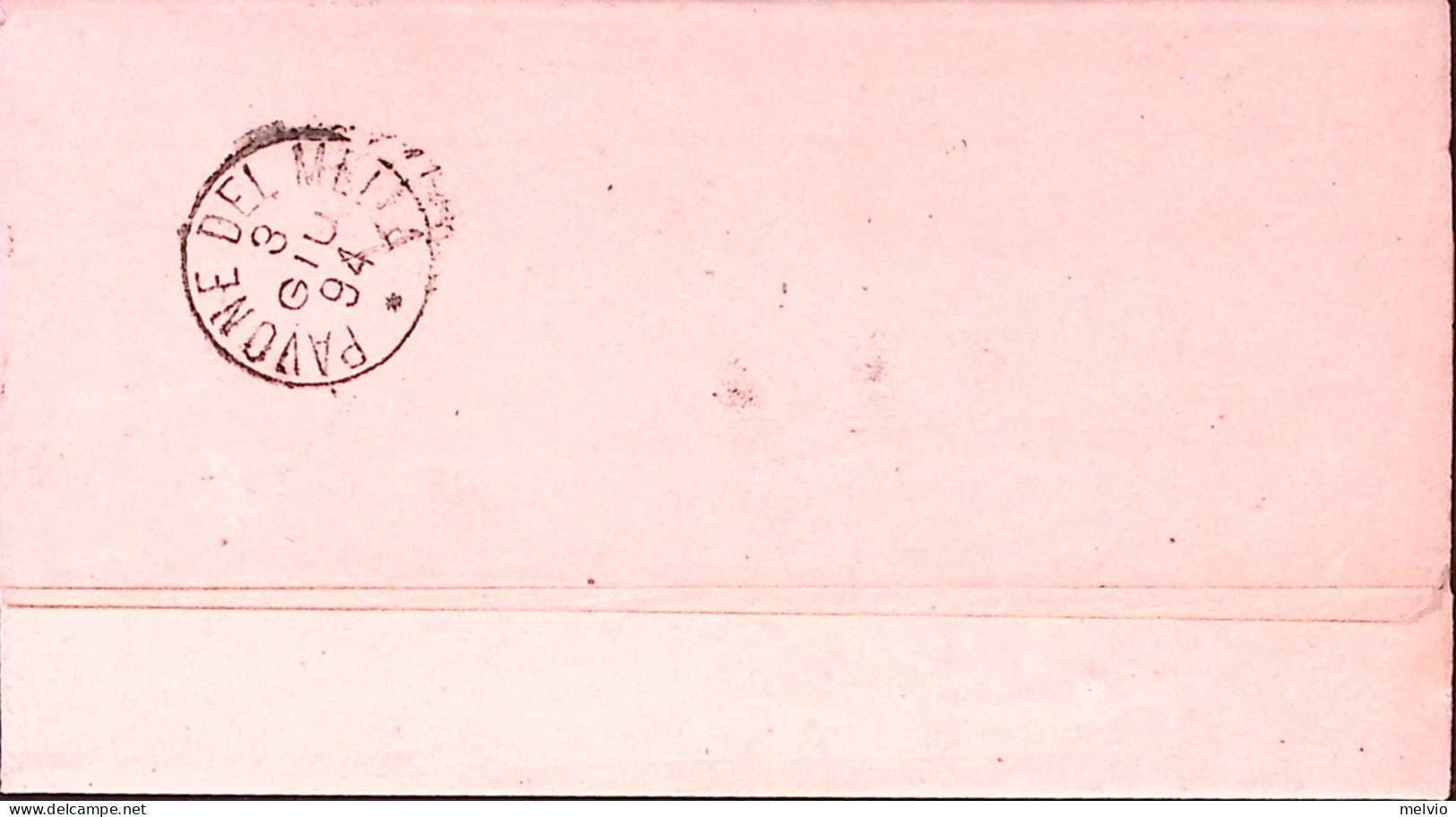 1894-MANERBIO/(BRESCIA) Tondo Riquadrato (9.6) Su Piego Affrancato Cifra C.1 - Storia Postale