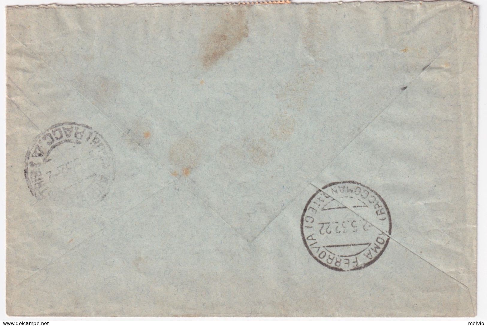 1932-ACCADEMIA NAVALE Lire 1,25 E Imperiale C.50 (251+302) Su Raccomandata Anzio - Poststempel