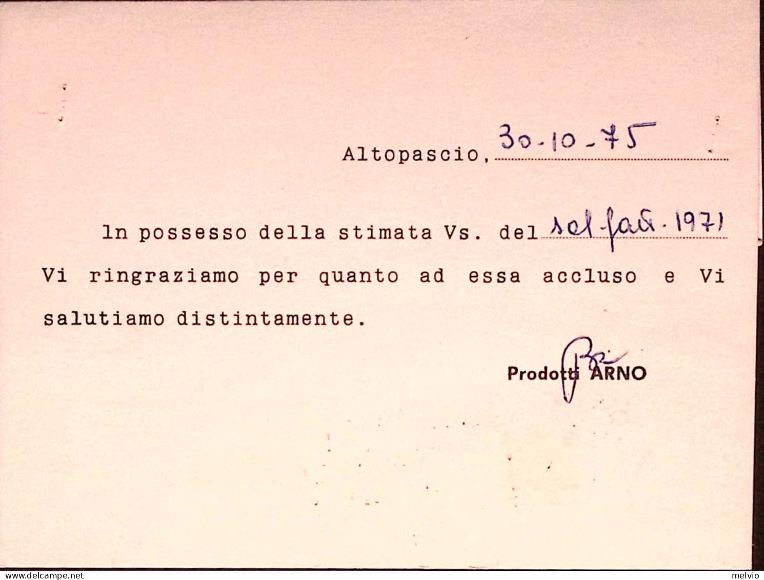 1975-CONGRESSO FERROVIE Lire 70 Isolato Su Cartolina Commerciale - 1971-80: Marcophilie