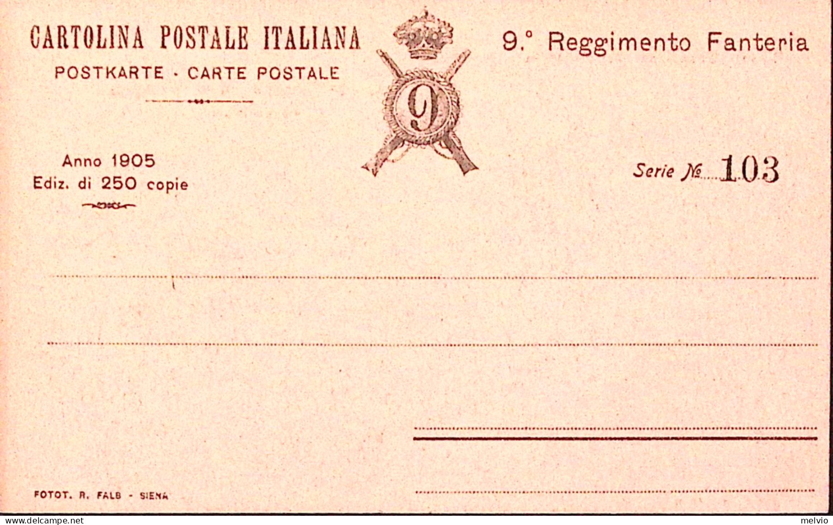 1905-9 REGGIMENTO FANTERIA Nuova - Regiments