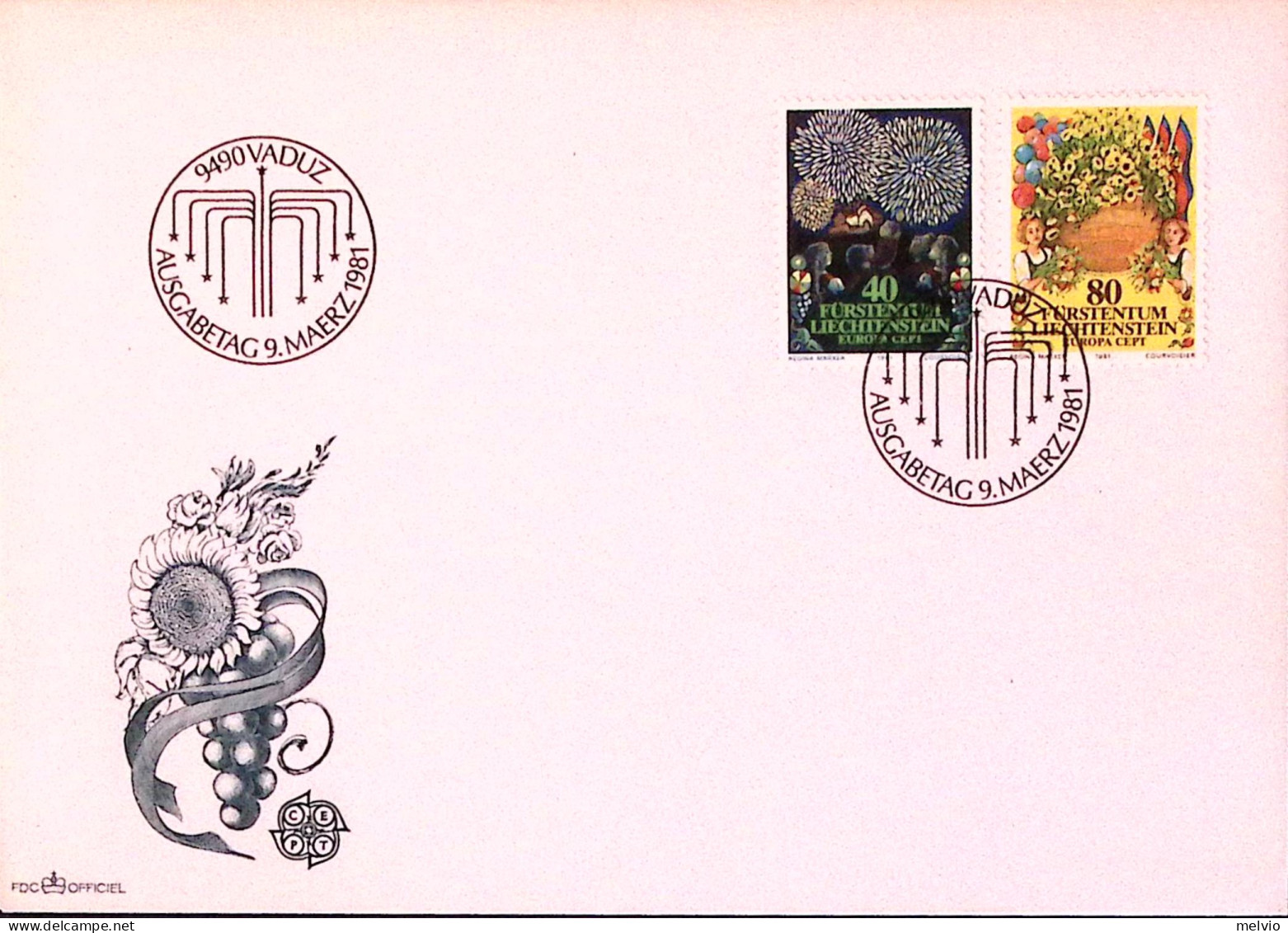 1981-LIECHTENSTEIN Europa Serie Cpl. (705/6) Fdc - FDC