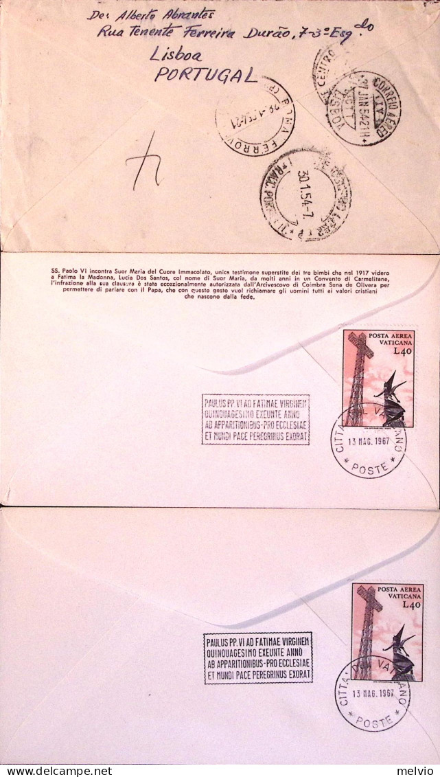 1954-PORTOGALLO Tre Lettere S. Francesco Saverio C.2 E 5 + 100 Ann. Francobolli  - Postmark Collection